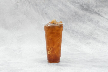 A brightly colored sweet drink made from fruit syrup. Blended with ice