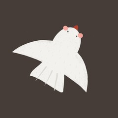 cartoon bird. Colorful illustration, flat style. design for cards, print, posters, logo, cover