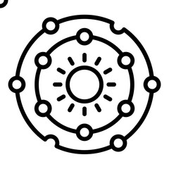 Obraz premium Solar System Icon