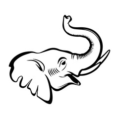 vector illustration of an abstract elephant