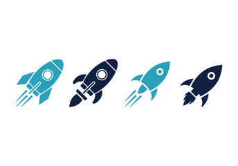 Rocket icon set. Startup icon vector.