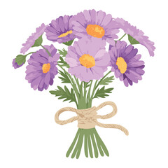 Soft Purple and Pink Flower Bouquet