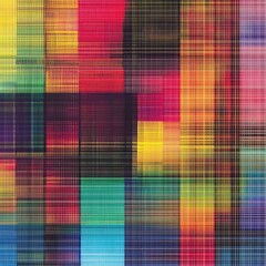 Pixelated Textile Abstract Grid