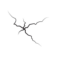 Ground cracks vector collection.  Earthquake and wall cracks, hole effect, crash, craquelure and damaged wall texture. Vector illustration.
