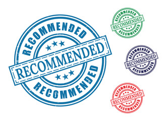 recommended stamp vector graphic design for business and product endorsement label icon seal mark emblem