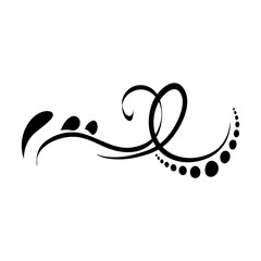 black and white floral ornament