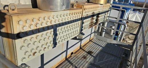 Industrial Heat Exchanger – Front View of Tube Sheet