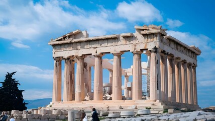Obraz premium Parthenon in Athens, Greece with Blue Sky