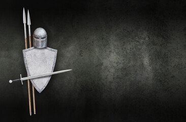 knight weapon on dark background