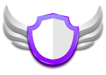 Golden Winged Emblem with Luxury Heraldic Badge png