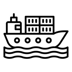 Naklejka premium Cargo Ship Icon