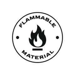 Printable Caution Label – Flammable Material Symbol