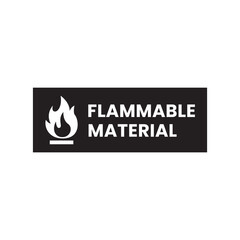 Printable Caution Label – Flammable Material Symbol
