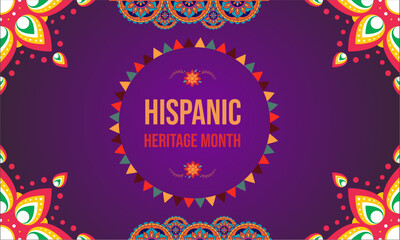 vector illustration of a hispanic heritage month background