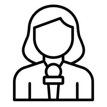 recommend clip art: Female Journalist Icon