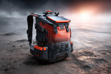 Delivery backpack with solar panel technology for efficient outdoor logistics