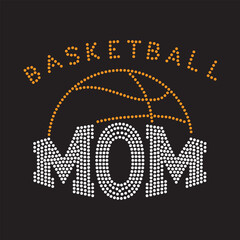 Rhinestone T-shirt design vector shoes, basketball, letter 
