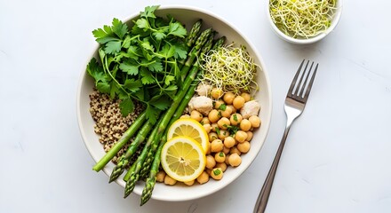 Follicular Phase Nourish Bowl with Quinoa and Asparagus
