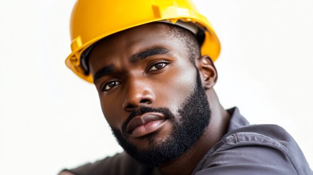 Very realistic illustration of a construction foreman giving instructions, isolated on a white background. Suitable for advertising related to engineering and management.