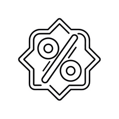 Interest Rate Vector  Icon for Loans, Savings, and Credit Management