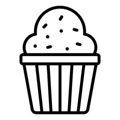 Chocolate Cupcake Icon