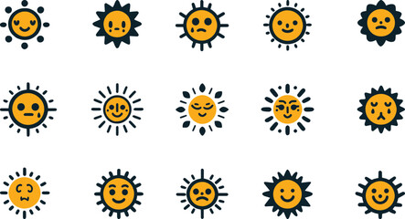 Minimalist sunshine design for eco-friendly, bright and cheerful creative uses.