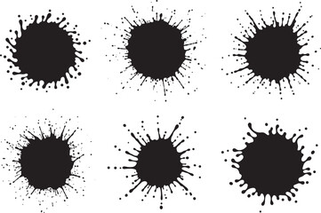 Abstract splash effect silhouette vector illustration