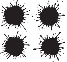 Creative water splashes design silhouette vector illustration