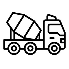 Concrete Mixer Truck Icon