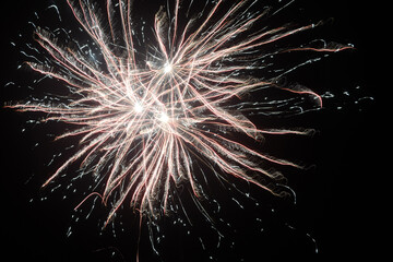 fireworks in the night sky