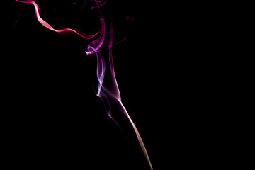 smoke on black background