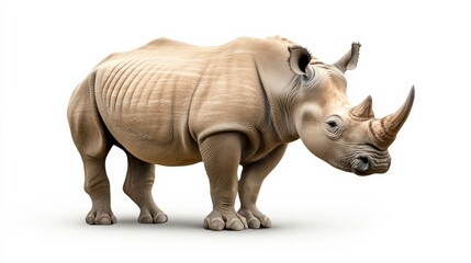 Obraz premium Very realistic illustration of endangered animals isolated on a plain white background. Perfect for wildlife conservation and environmental campaigns.