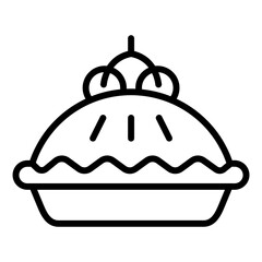 Obraz premium Cherry Pie Icon