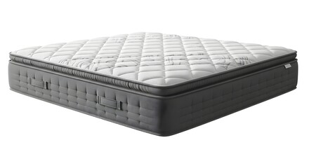 Luxury Mattress Isolated on White Background - Comfortable Sleep Concept