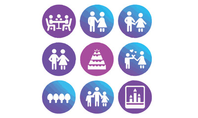 Family Life Icon Set