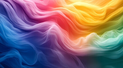 Fototapeta premium Vivid Rainbow Gradient Fabric Texture Abstract Background