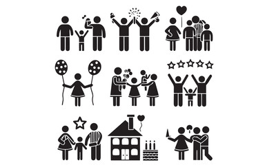 Family Life Icon Set