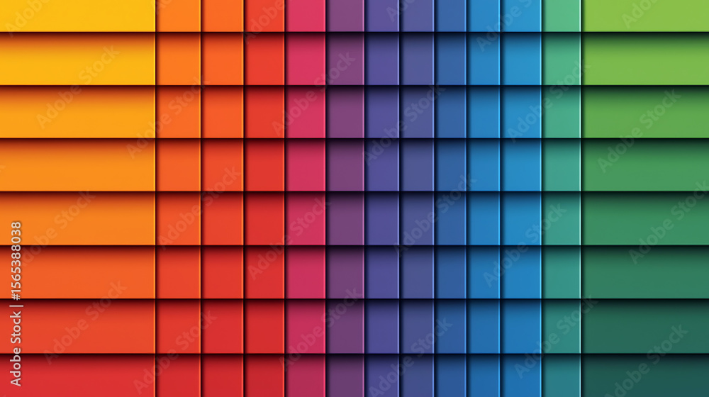 Poster a colorful image of squares of different colors