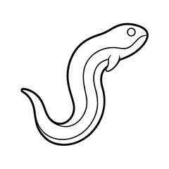 abstract flatworm outline vector illustration