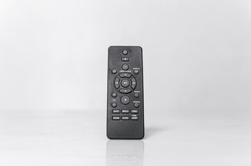 Black Remote Control on White Background