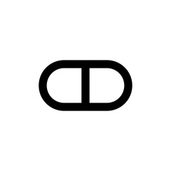 Medical pill capsule icon.
