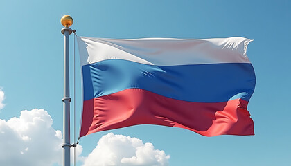 Naklejka premium flag of the republic of russia