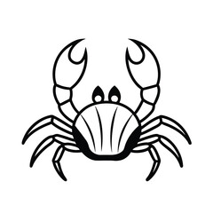crab with shell silhouette vector artwork