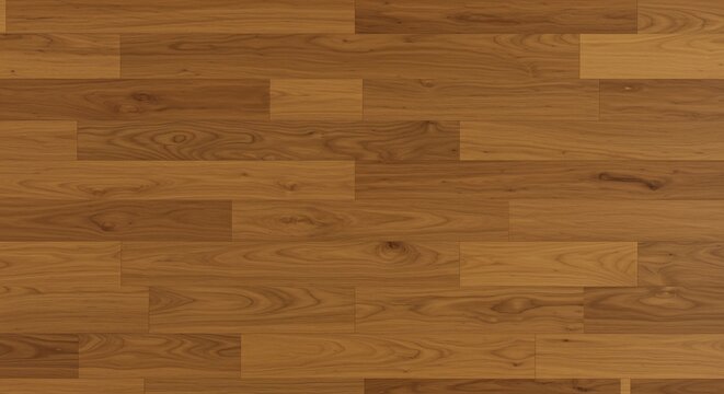 Seamless pattern of warm brown wooden floorboards with visible natural grain and staggered planks