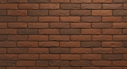 Fototapeta premium Textured reddishbrown brick wall with dark mortar lines in a standard pattern