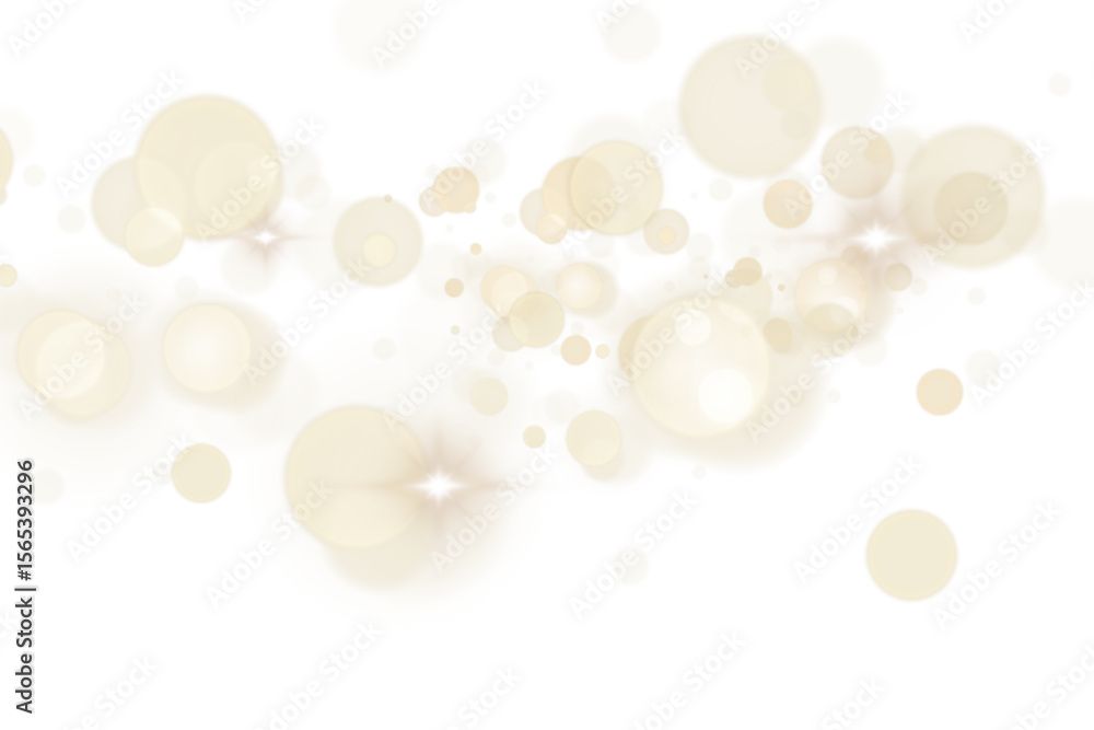 Poster abstract golden shining bokeh isolated on transparent background.christmas glowing bokeh confetti an