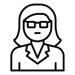 Female Professor Icon