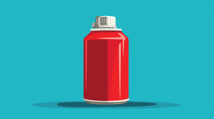 Professional Can of Paint Spray Painter Tool Flat Vector Illustration