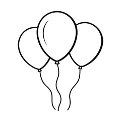vector illustration of a white balloon