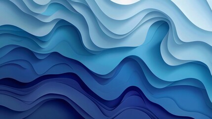 Abstract background with overlapping shades of azure gradient